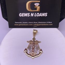 14k Mariners Crucifix Pendant 