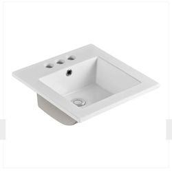 16 In. Single Sink Ceramic Top