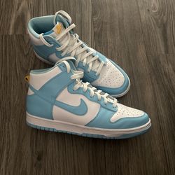 Blue Chill Nike Dunks High Retro