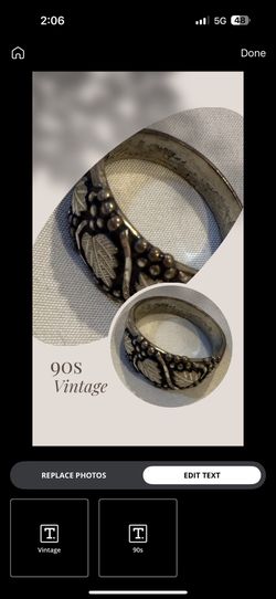 Men’s WM Wheeler Mfg. Co. Oak Leaf Grapevine Ring Black Hills Gold Style Wedding Band Sterling Silver, Size 13