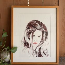 Vintage Mid Century framed art print