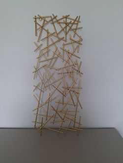 Gold Metal Rod Abstract Wall Art