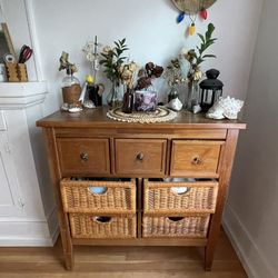 World Market Wood/wicker Dresser