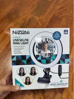 Nizoni wireless 2 in 1 LED vanity ring light mirror