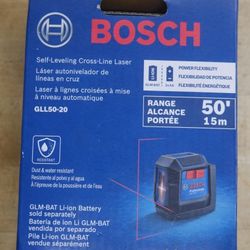 Bosch GLL50-20 50 ft. Cross Line Laser Level Self Leveling with VisiMax Tech NEW 
