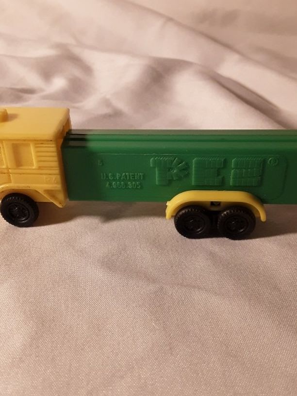 Yellow And Green Delivery Truck Pez Dispenser