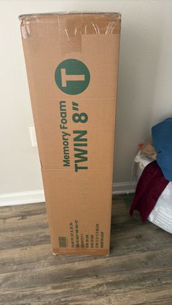 Twin 8” memory foam mattress brand new still in box