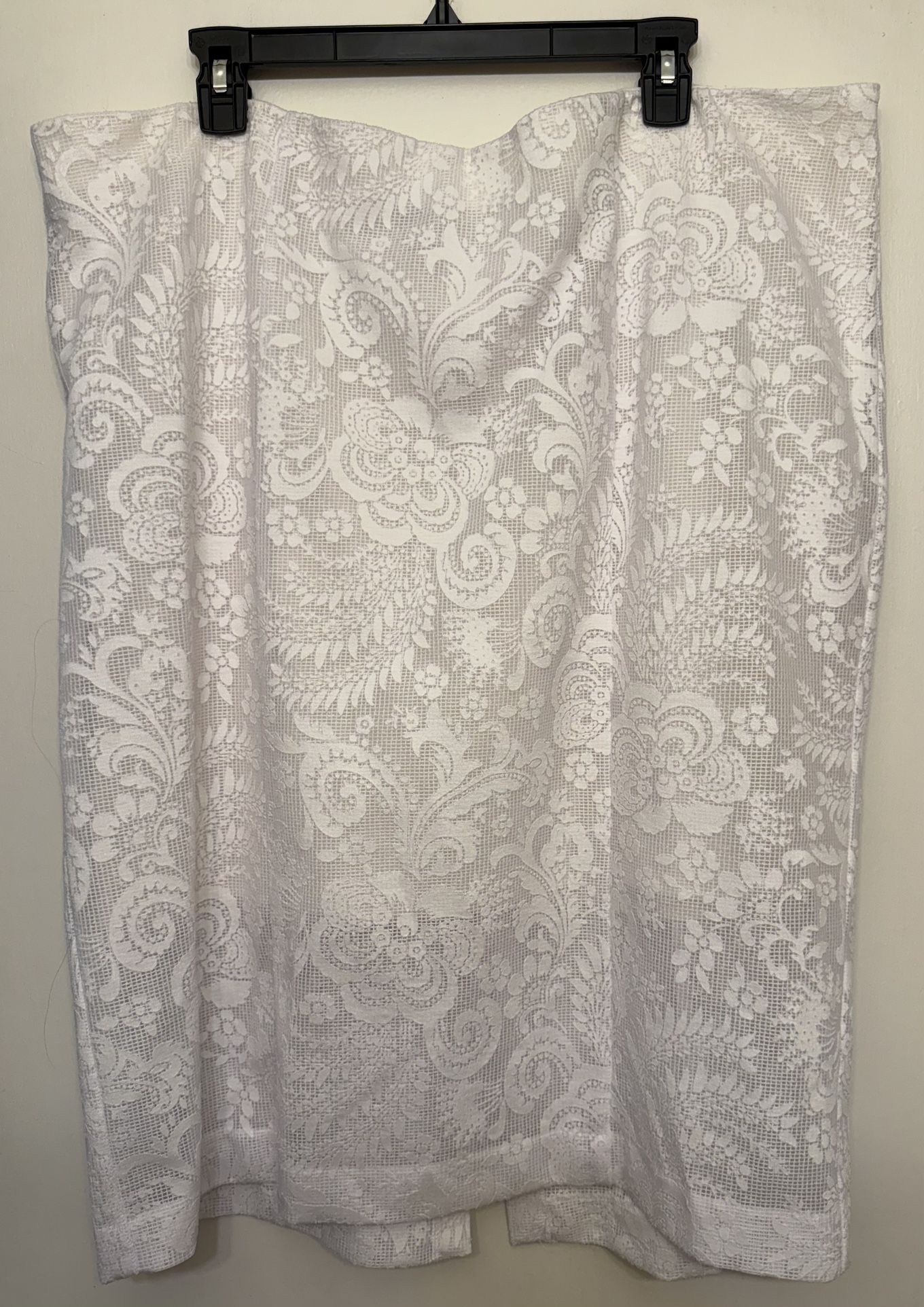 Alfani White Floral Lace Midi Skirt