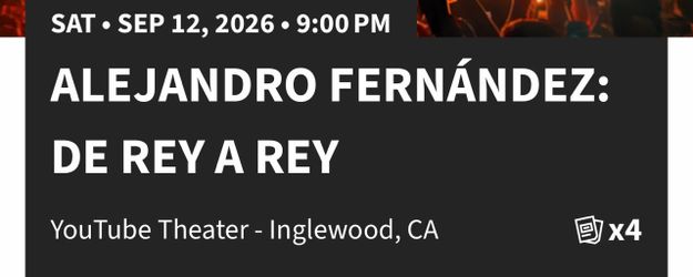 Alejandro Fernández 9/12 Youtube Theater