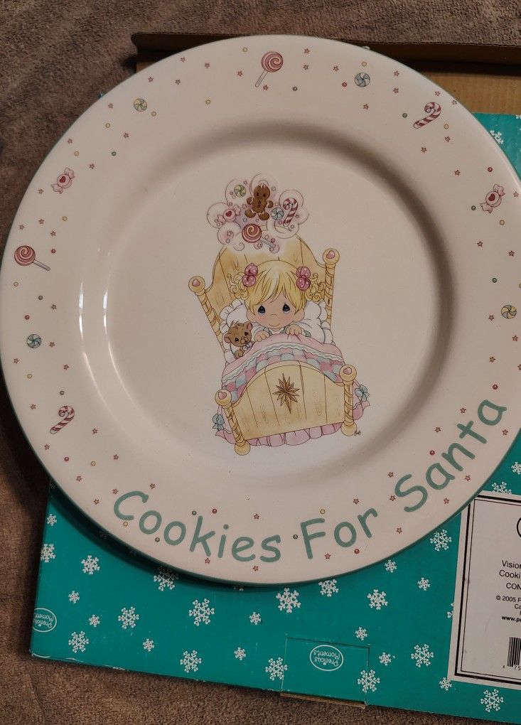 Precious Moments Christmas Cookie Plate