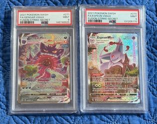 Gengar vmax 271/264 psa 9/espeon vmax 270/264 psa 9
