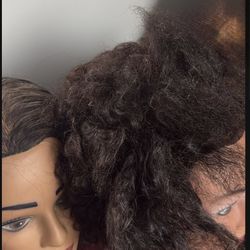 3Practice Head Real Human Hair 