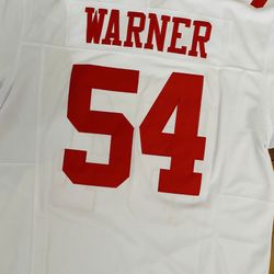 Warner White Men 49ners Jersey