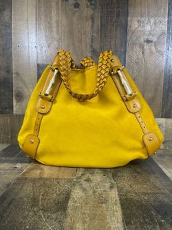 Gucci Horsebit Suede Braided Handle Handbag – Mustard Yellow (164114-2)