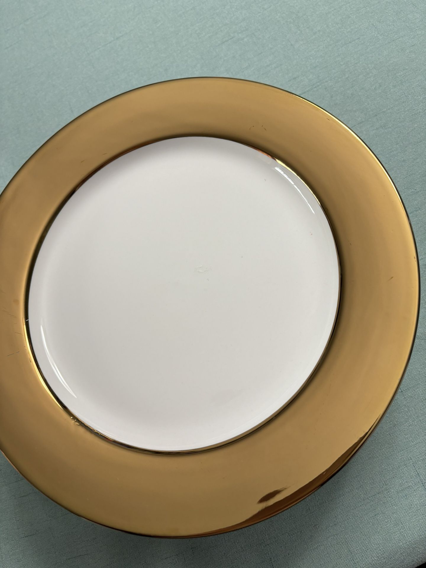 (8) 10k Gold Rimmed Grace’s Teaware  Dinner Plates