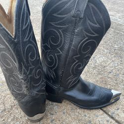 Black Leather, Cowboy Boots