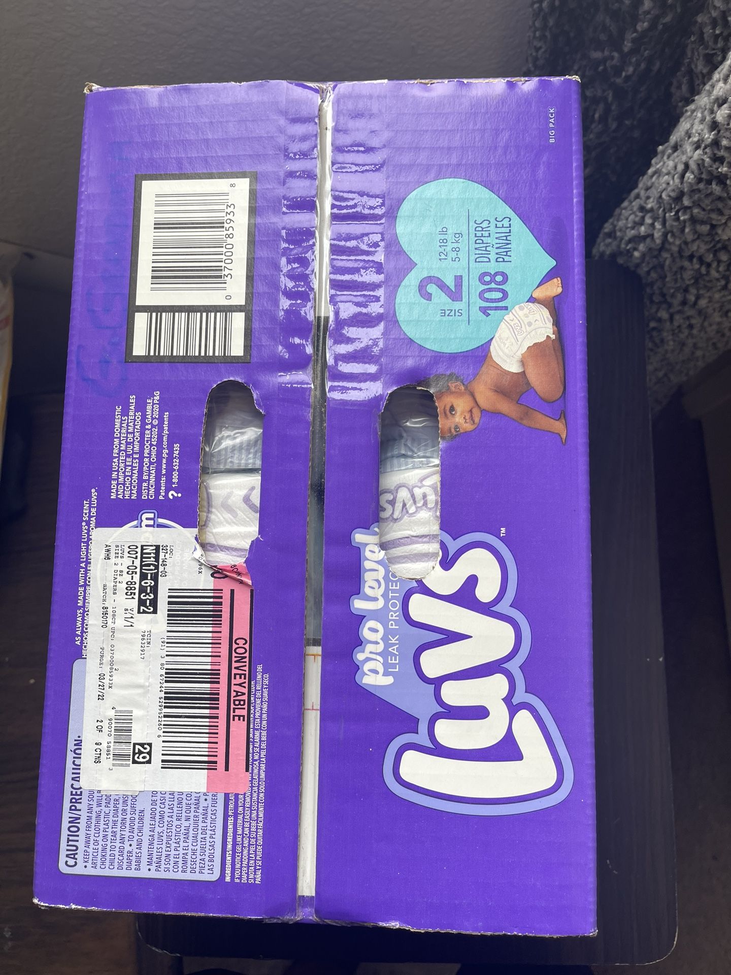 Luvs Diapers Size 2 for Sale in Victorville, CA OfferUp