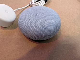 Google Nest Mini (2nd Gen), Sky Blue, with Power Adapter