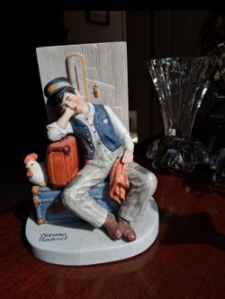 Norman Rockwell Porcelain Asleep on the Job Figurine