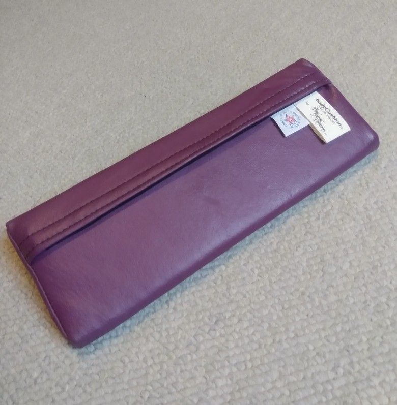NEW LUMBAR SUPPORT PILLOW FOR OFFICE CHAIR CAR SEAT MEMORY FOAM LOWER BACK SUPPORT - PURPLE