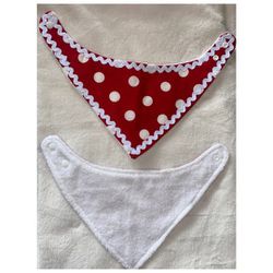 Handmade Baby Bibs Terry Cloth Backing 