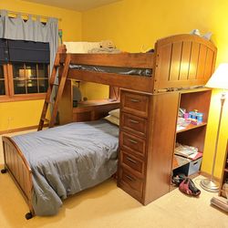 Bunk Beds (Twin) with plenty of storage.