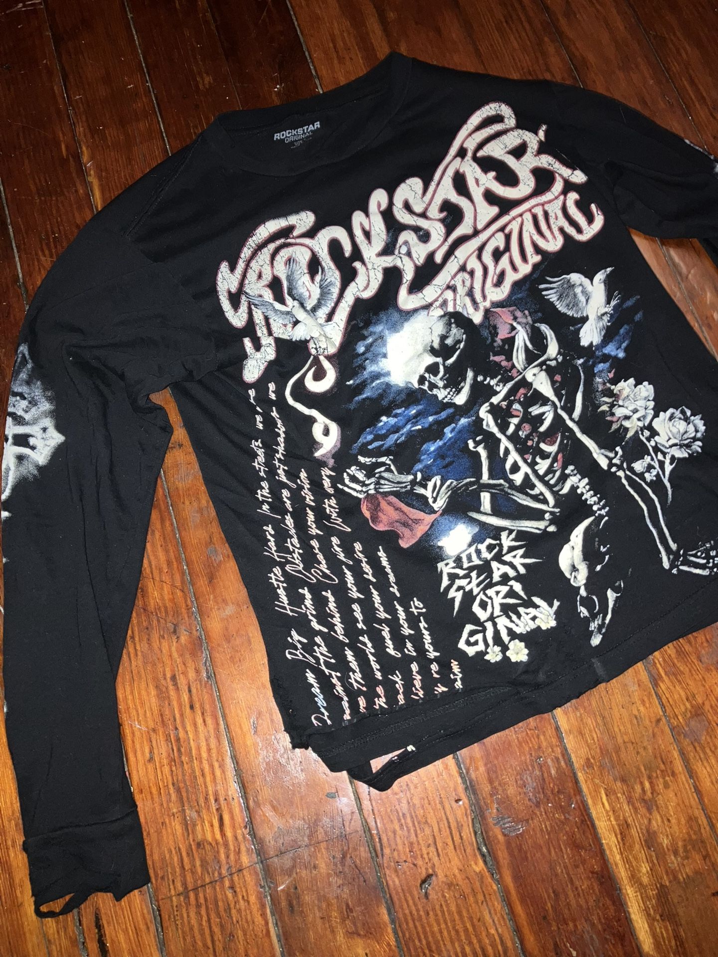 Rockstar ripped sweatshirt