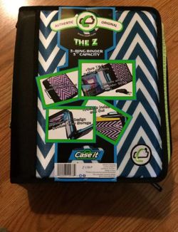 Case It The Z 3-ring binder Z-178-P 3" capacity Two 1.5" D Ring Binders New
