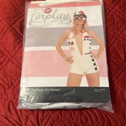 Forplay Halter Top Racer Girl Romper Costume 