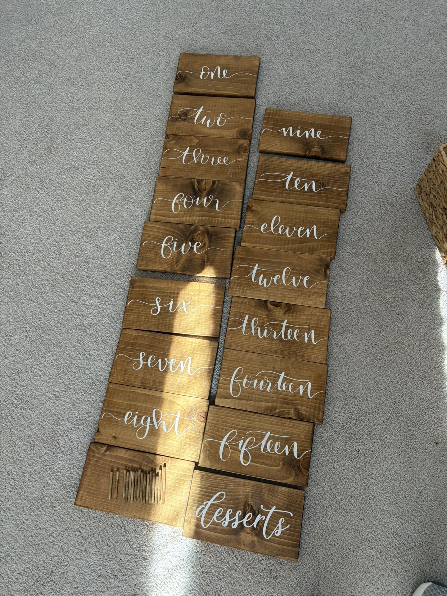 Table Numbers