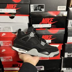 Jordan Black Canvas 4s size 8.5 USED