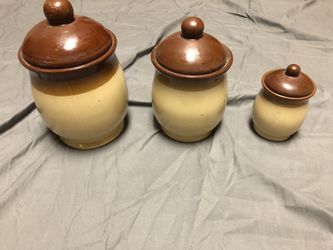 Japanese Ceramic Pots 3 Set