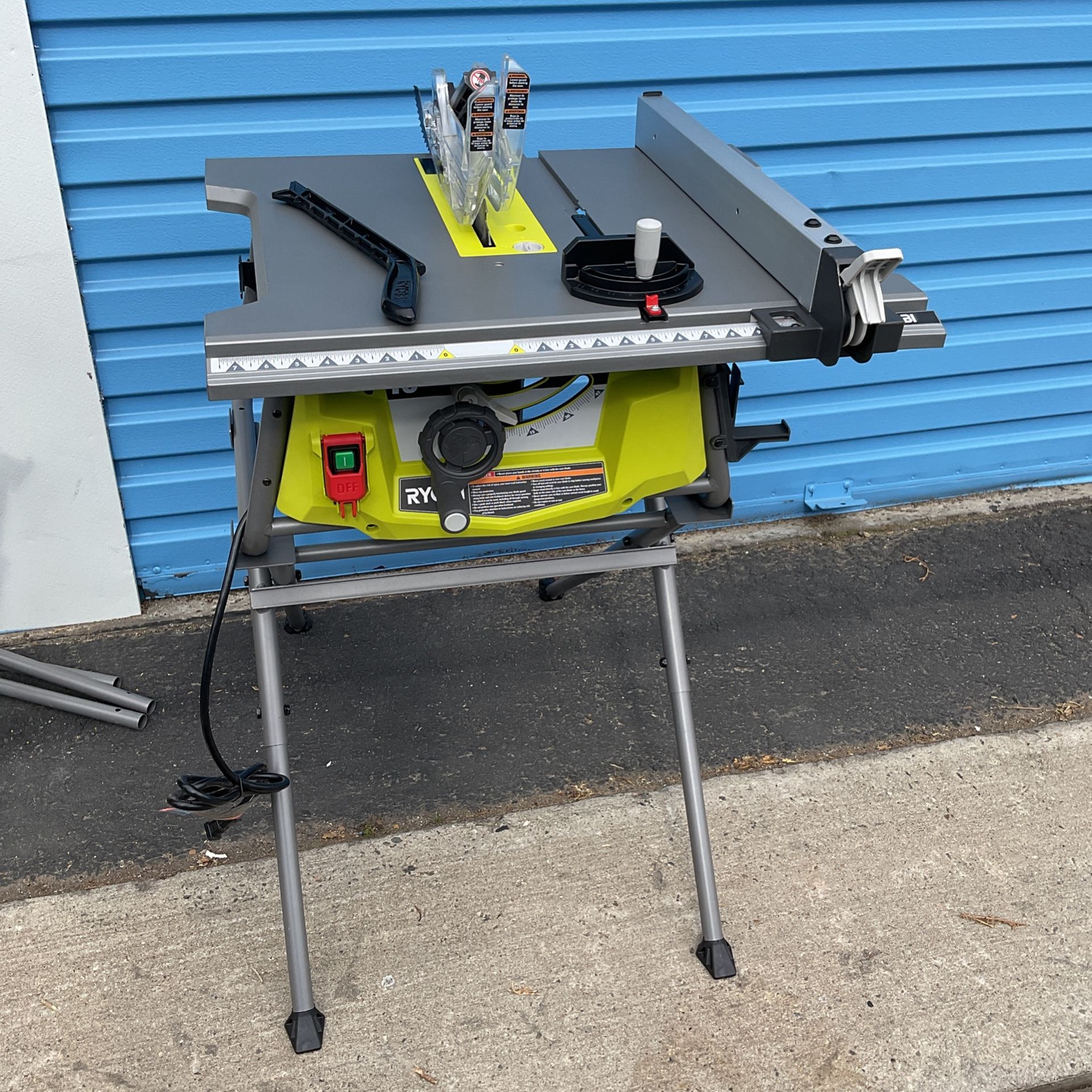 RYOBI 15 Amp 10 in. Compact Portable Corded Jobsite Table Saw with Folding Stand