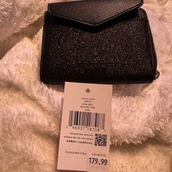 Kate Spade New York 5x4  Black Glitter Wallet