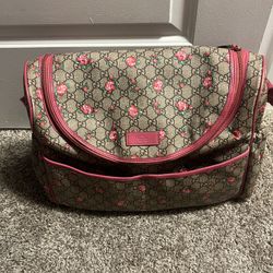 Pink Gucci Diaper Bag 