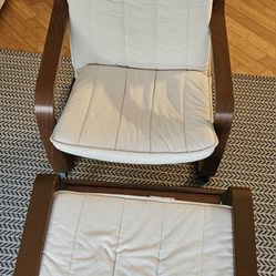 Ikea Poang Chair With Ottoman 