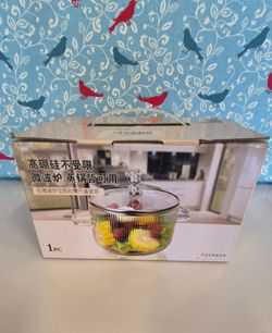 1.6L (54OZ) Glass Pot with Lid