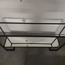 Glass console table 