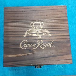 Crown Royal Drink Glasses w/Ice Stones with Case and crown royal cloth sack