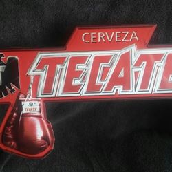 TECATE CERVEZA METAL BEER&BOXING SIGN