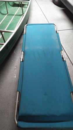 Camping cot with padding