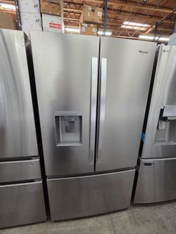 Whirlpool 36 in. 30 cu. ft. Standard Depth French Door Refrigerator in Print Resist Stainless w/ In-Door Water and Ice Maker