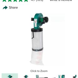 New Grizzly G0944 - 1-1/2 HP Wall-Mount Dust Collector with 1 Micron Canister Filter