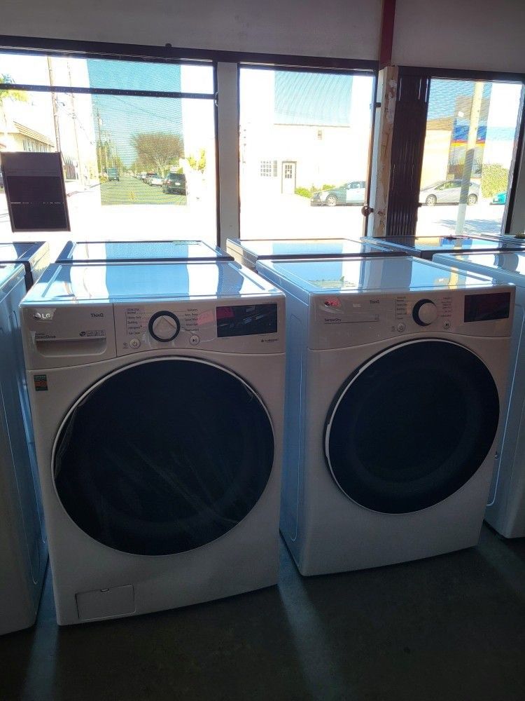LG ThinQ Front Load Washer 4.5 Cubic Feet Dryer 7.4 Cubic Feet for Sale