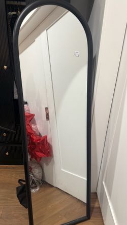 Modern Full-Length Black Floor Mirror