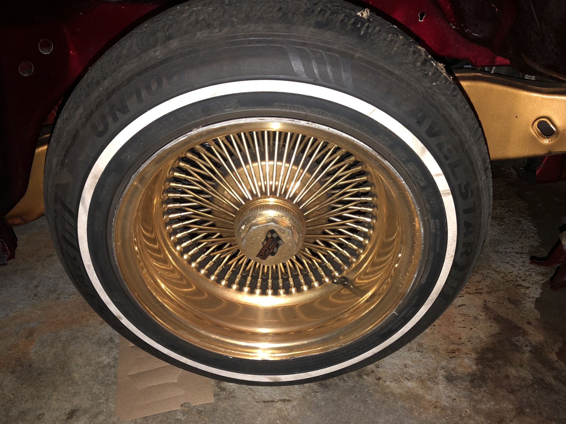 14 inch Dayton’s wire wheels all gold