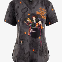 Disney  Hocus Pocus Scrub Top -XS