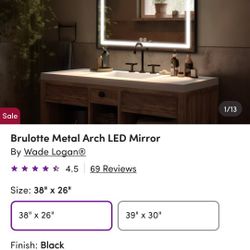 Black LED Mirrors 
