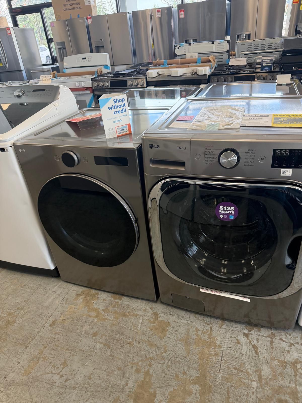 💥Best Deal💥 5.2 cu. ft. Mega Capacity Smart Wi-Fi Enabled Front Load Washer and 7.4 Gas Dryer Set