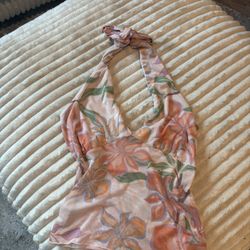 See You Monday Floral Halter M